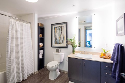 Bathroom at 1600 Vine in Hollywood, CA.