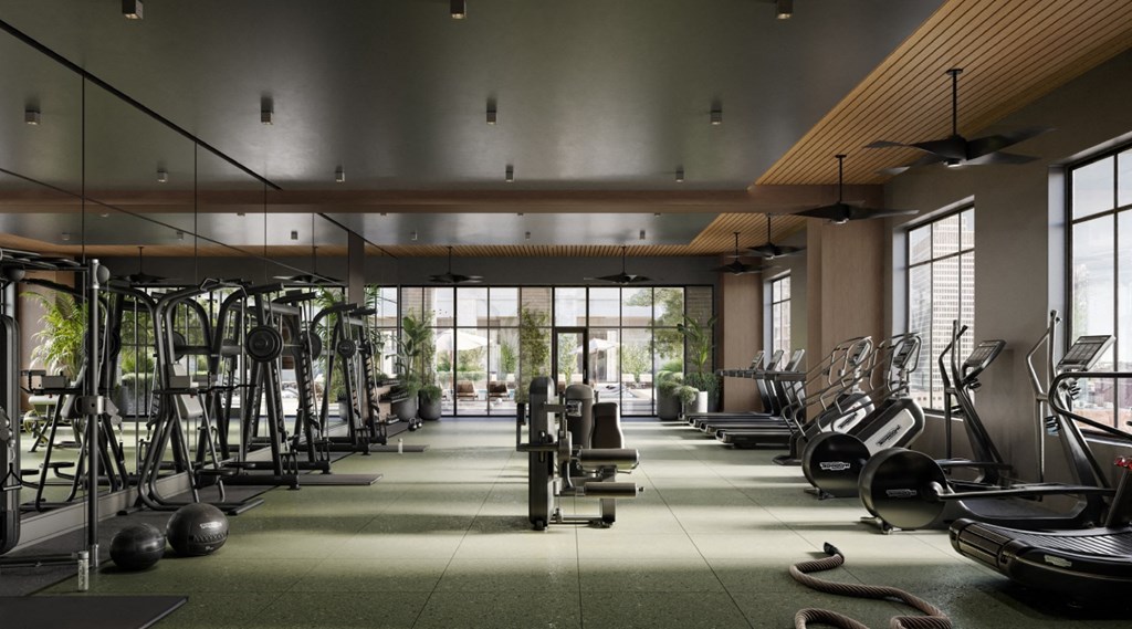 Professional fitness center at The Everett