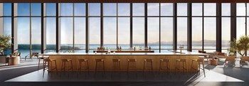 the modern bar overlooking the water - Photo Gallery 7