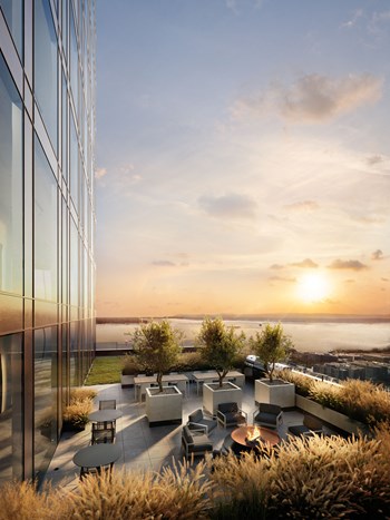 the modern north terrace with firepits and bbqs - Photo Gallery 11