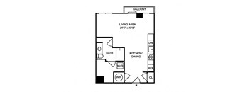 Sentral SoBro S1 Studio Floor Plan