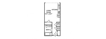 Sentral DTLA 755 S1 Studio Floor Plan