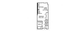 Sentral DTLA 755 S2 Studio Floor Plan