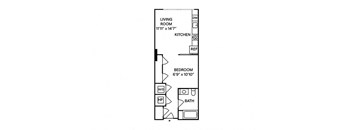 Sentral DTLA 755 S5 Studio Floor Plan