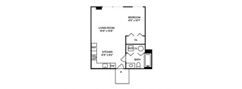 S1 Studio Bedroom Floor Plan
