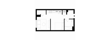 S1 Studio floor plan at Forme in Houston, TX.