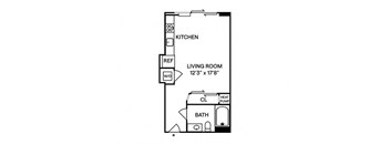 Sentral Union Station S1 Studio Floor Plan