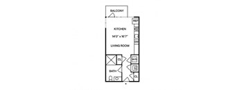 Sentral DTLA 732 S1 Studio Floor Plan