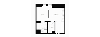 S3 Studio Floorplan_The Residences at The Bellevue