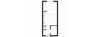 S3 Studio floor plan at Forme in Houston, TX.