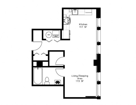 Studio 4 floorplan