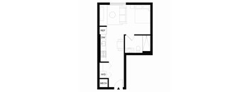S4 Studio floor plan at Forme in Houston, TX.