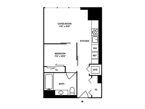 Sentral Michigan Avenue - S4 Studio Floor Plan