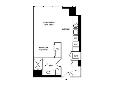 Sentral Michigan Avenue - S5 Studio Floor Plan