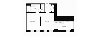 S5 Studio Floorplan_The Residences at The Bellevue