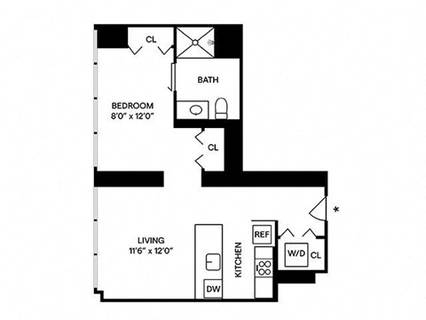 Sentral Michigan Avenue - S6 Studio Floor Plan