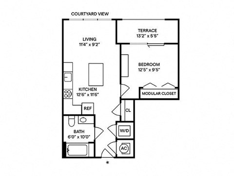 Sentral West Midtown at Star Metals - S6 Studio Floor Plan