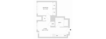 Spera San Francisco 1 Bedroom Floor Plan