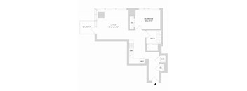 Spera San Francisco 1 Bedroom Floor Plan