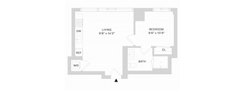 Spera San Francisco 1 Bedroom Floor Plan