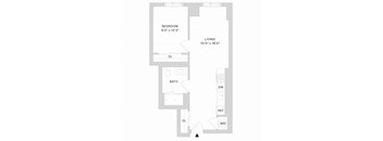 Spera San Francisco 1 Bedroom Floor Plan