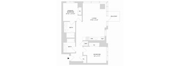 Spera San Francisco 2 Bedroom Floor Plan