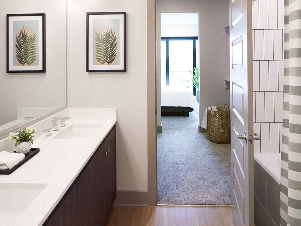 Two-Bedroom Master Bathroom Sentral West Midtown at Star Metals Two-Bedroom Master Bathroom