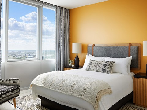 Sentral Michigan Avenue Two-Bedroom Master Bedroom