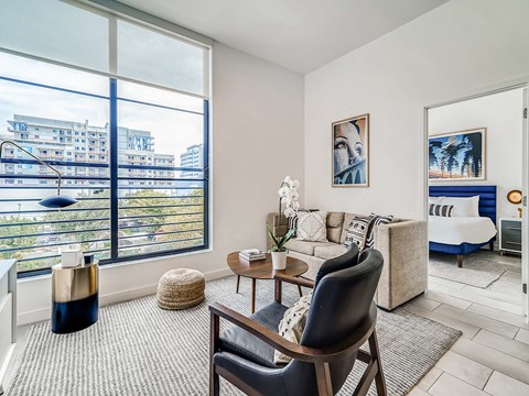 Sentral Wynwood Two-Bedroom Living Area and Bedroom
