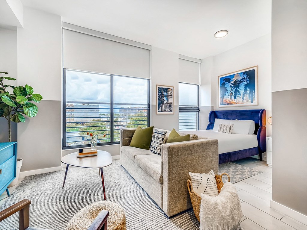 Sentral Wynwood Studio Living Room and Sleeping Area
