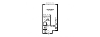 Sentral West Midtown at Star Metals - Studio Furnished Floor Plan
