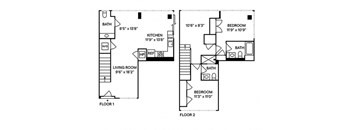 Sentral DTLA 755 TH3 2 BR 2BA Floor Plan