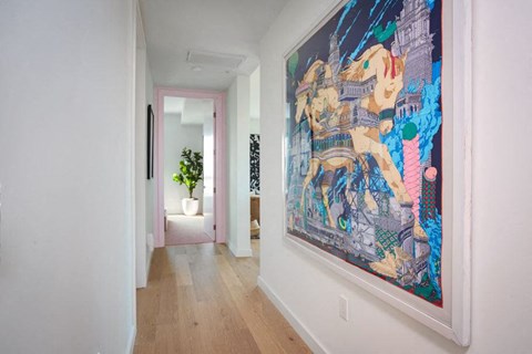 Entry of a Two Bedroom Apartment at Ten 310 in Los Angeles, CA.