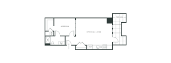 A14 floorplan with terrace