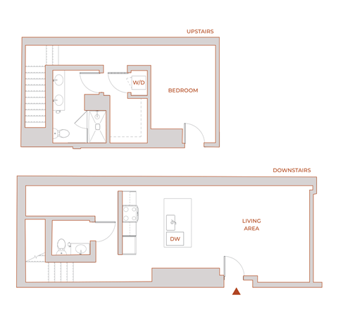 The Modern 1 Bedroom Loft Floor Plan