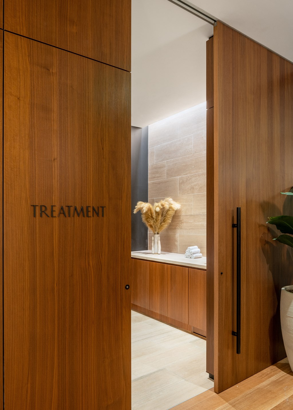 onsite spa with private treatment room for spa services, facials, massages or meditation therapy