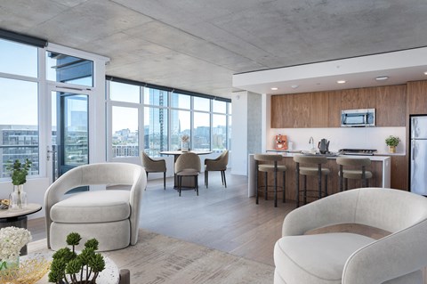 Spacious Open Floorplans, Kitchens with Fine-Grained Walnut Cabinets * | The Sutton, Portland OR