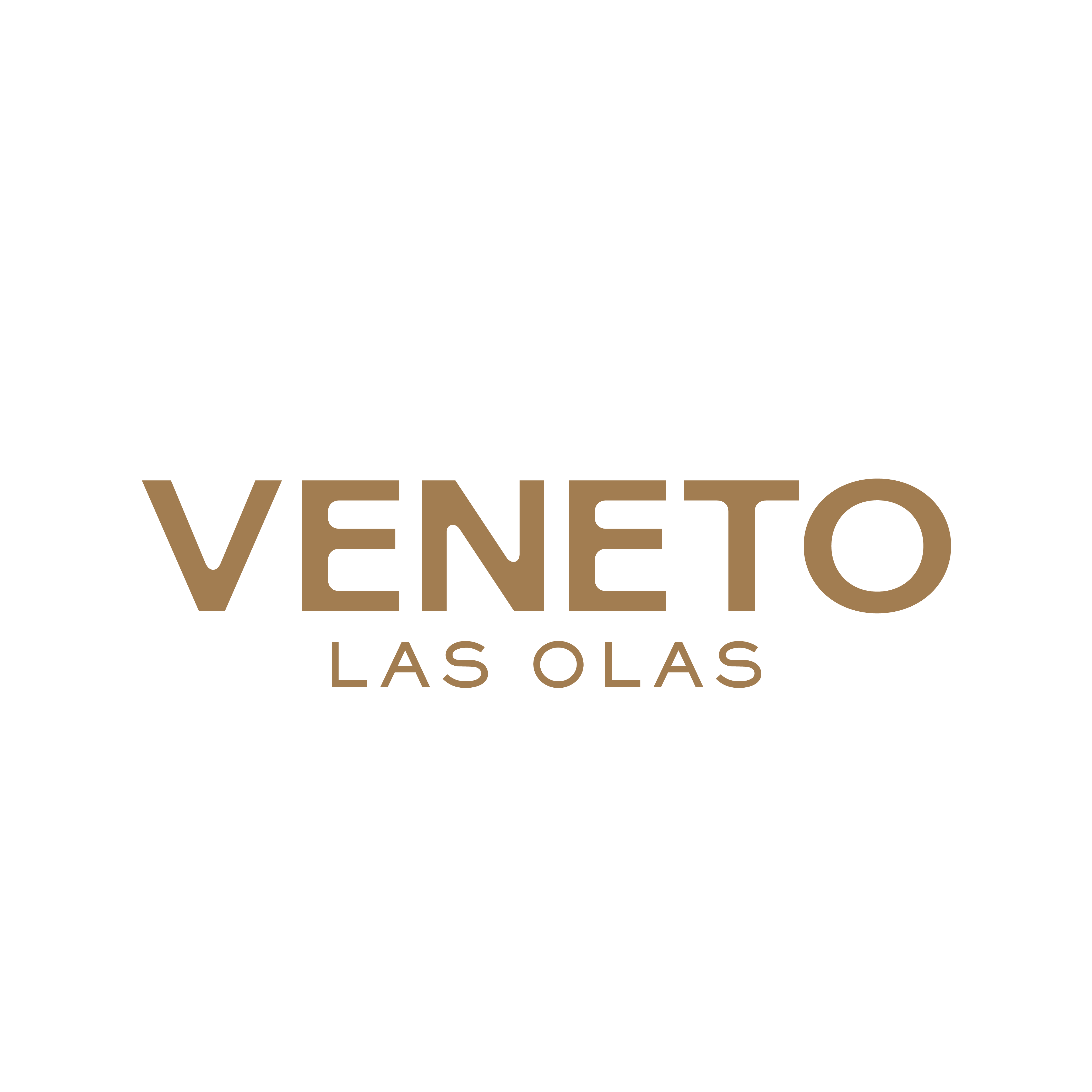A green background with the words "VENETO LAS OLAS" in gold.
