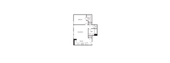 A diagram of a house layout with labeled rooms.