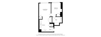 A black and white drawing of a house layout.