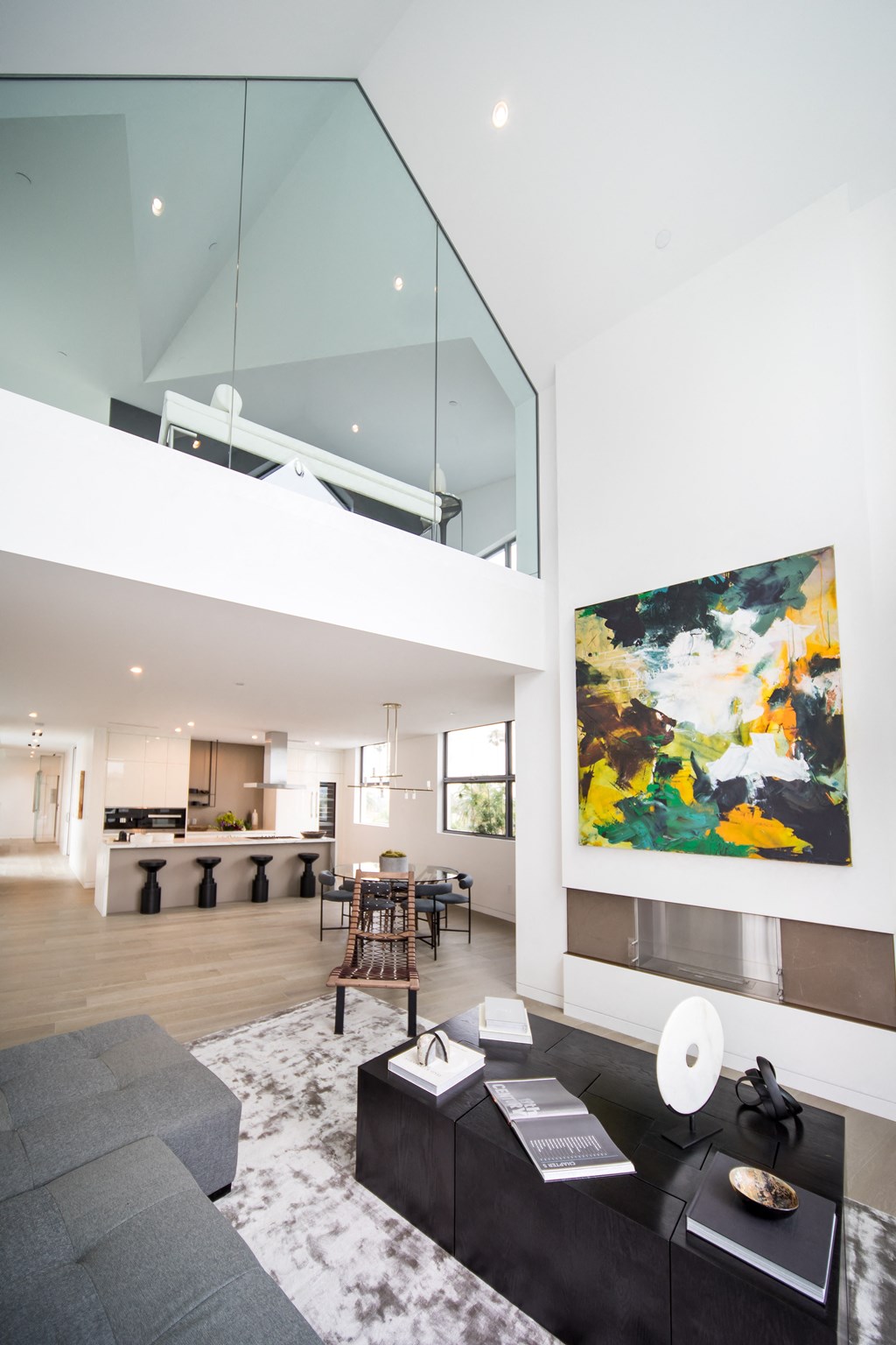 two story home with living space and kitchen on lower level