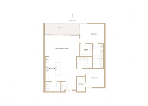 a floor plan of a bedroom apartment