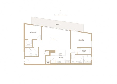 bedroom floor plan | apartments for rent in brookhaven ga | the mille brook