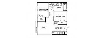 B1 One bed w/Den 1630