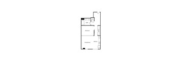 A3 One Bedroom floor plan at Vance in San Francisco, CA.