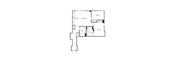 B3 Two Bedroom floor plan at Vance in San Francisco, CA.