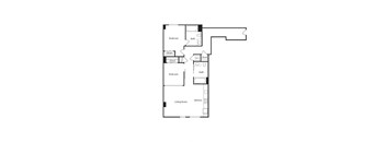 B4 Two Bedroom floor plan at Vance in San Francisco, CA.