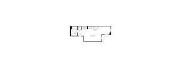 S3 studio floor plan at Vance in San Francisco, CA.