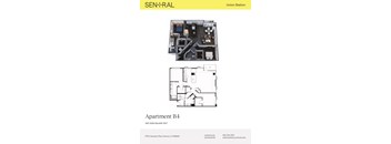A floor plan for Apartment B4 at Union Station.