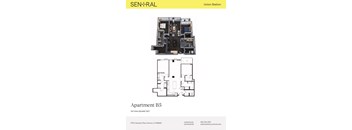 A floor plan of a Union Station apartment with a top view and a bottom view of the apartment.